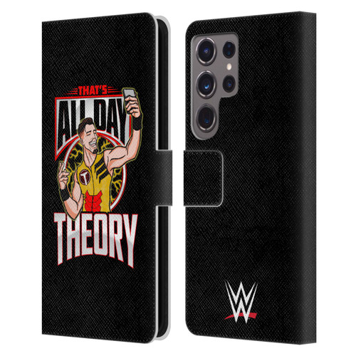 WWE Austin Theory All Day Theory Leather Book Wallet Case Cover For Samsung Galaxy S24 Ultra 5G