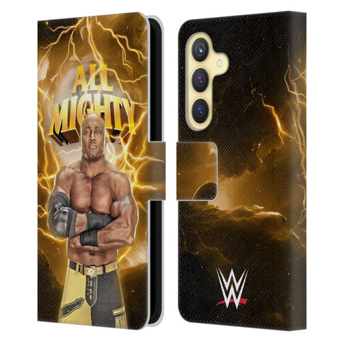 WWE Bobby Lashley Portrait Leather Book Wallet Case Cover For Samsung Galaxy S24 5G