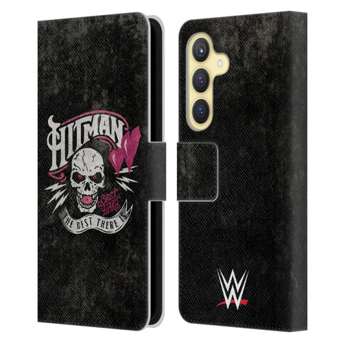 WWE Bret Hart Hitman Logo Leather Book Wallet Case Cover For Samsung Galaxy S24 5G