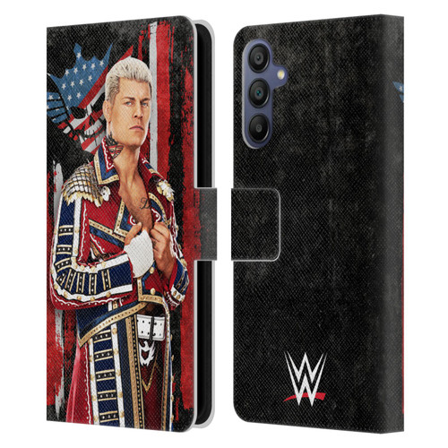 WWE Cody Rhodes Superstar Flag Leather Book Wallet Case Cover For Samsung Galaxy A15