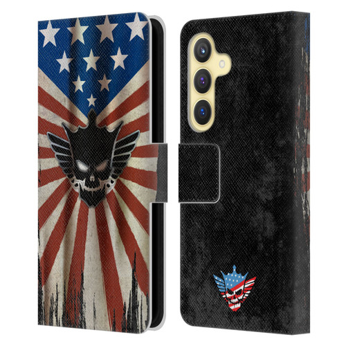 WWE Cody Rhodes Distressed Flag Leather Book Wallet Case Cover For Samsung Galaxy S24 5G
