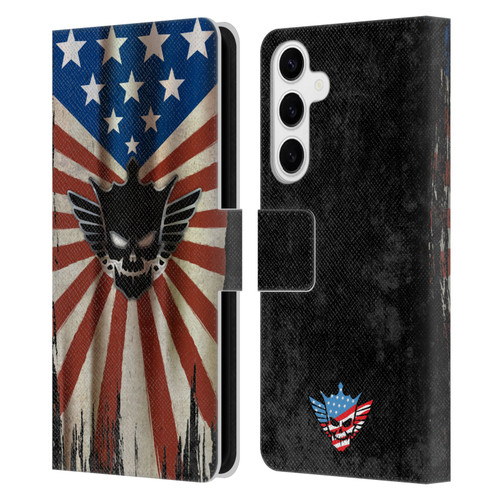 WWE Cody Rhodes Distressed Flag Leather Book Wallet Case Cover For Samsung Galaxy S24+ 5G