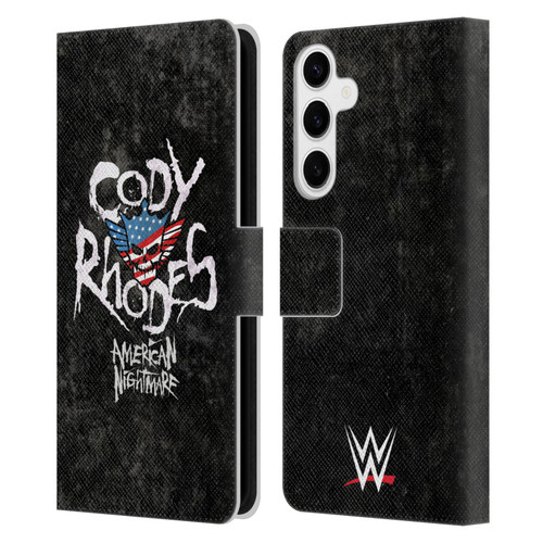 WWE Cody Rhodes Distressed Name Leather Book Wallet Case Cover For Samsung Galaxy S24+ 5G