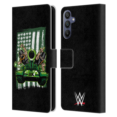 WWE D-Generation X Flag Leather Book Wallet Case Cover For Samsung Galaxy A15