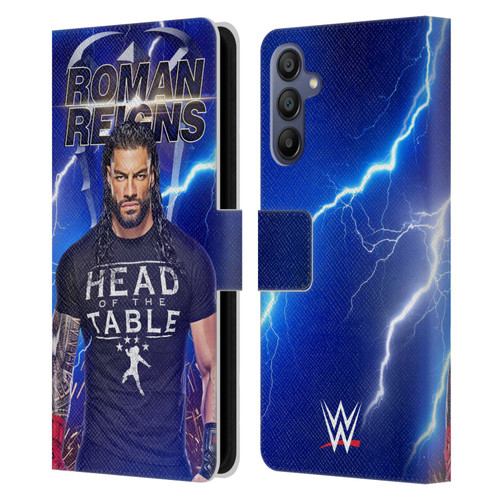 WWE Roman Reigns Lightning Leather Book Wallet Case Cover For Samsung Galaxy A15