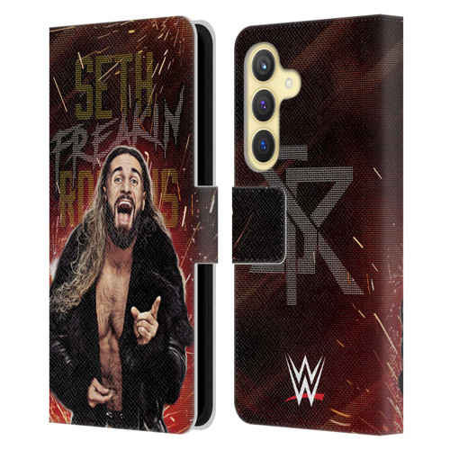 WWE Seth Rollins LED Leather Book Wallet Case Cover For Samsung Galaxy S24 5G