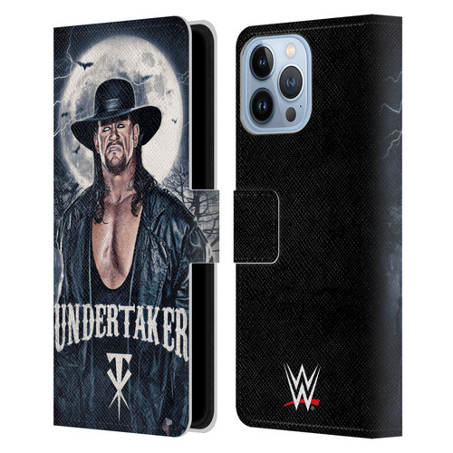 WWE The Undertaker Portrait Leather Book Wallet Case Cover For Apple iPhone 13 Pro Max