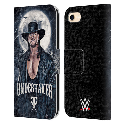 WWE The Undertaker Portrait Leather Book Wallet Case Cover For Apple iPhone 7 / 8 / SE 2020 & 2022