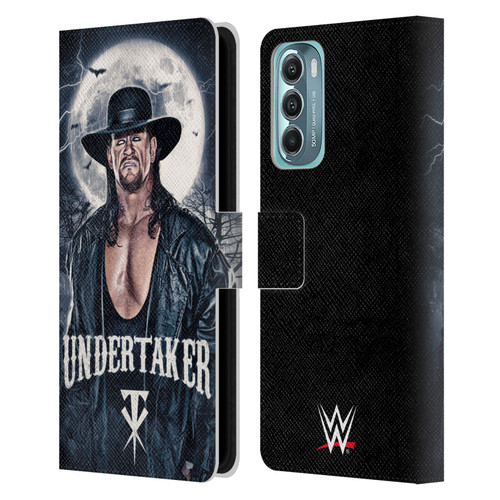 WWE The Undertaker Portrait Leather Book Wallet Case Cover For Motorola Moto G Stylus 5G (2022)
