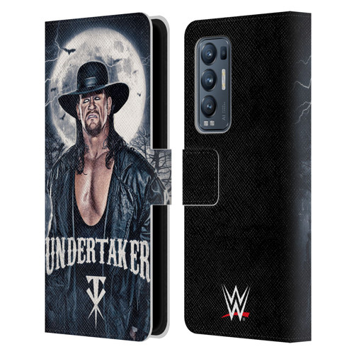 WWE The Undertaker Portrait Leather Book Wallet Case Cover For OPPO Find X3 Neo / Reno5 Pro+ 5G