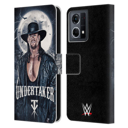 WWE The Undertaker Portrait Leather Book Wallet Case Cover For OPPO Reno8 4G