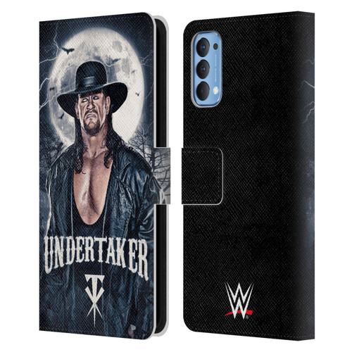 WWE The Undertaker Portrait Leather Book Wallet Case Cover For OPPO Reno 4 5G