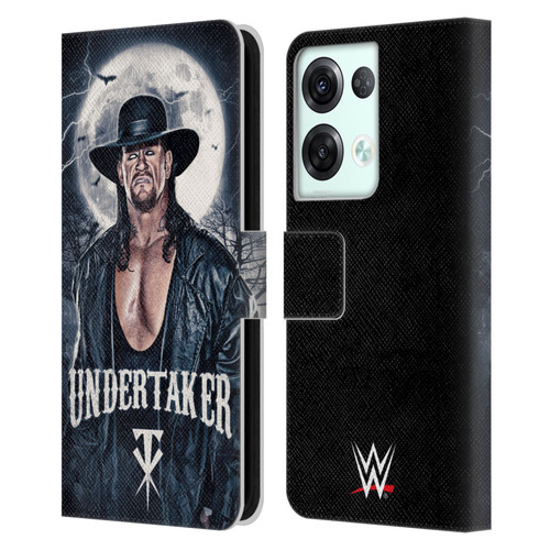 WWE The Undertaker Portrait Leather Book Wallet Case Cover For OPPO Reno8 Pro