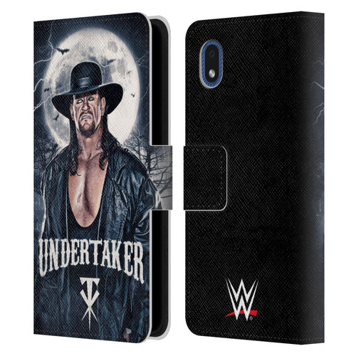 WWE The Undertaker Portrait Leather Book Wallet Case Cover For Samsung Galaxy A01 Core (2020)