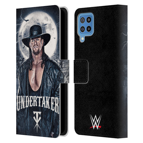 WWE The Undertaker Portrait Leather Book Wallet Case Cover For Samsung Galaxy F22 (2021)