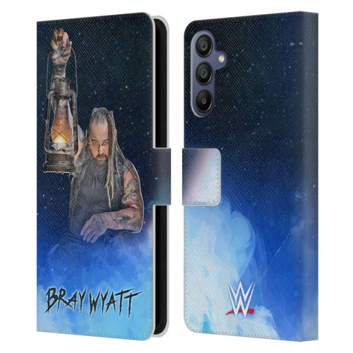WWE Bray Wyatt Portrait Leather Book Wallet Case Cover For Samsung Galaxy A15