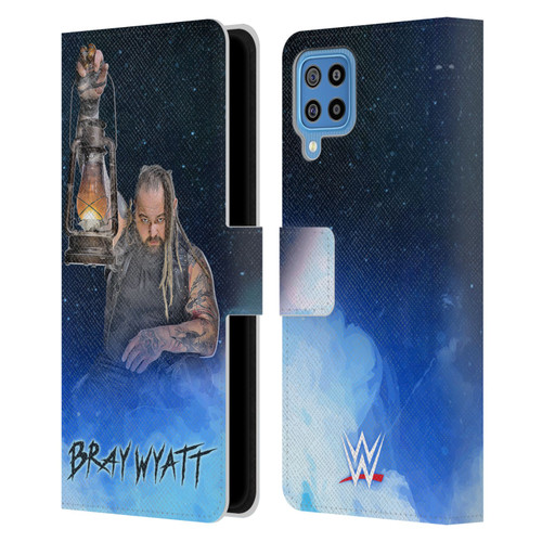 WWE Bray Wyatt Portrait Leather Book Wallet Case Cover For Samsung Galaxy F22 (2021)