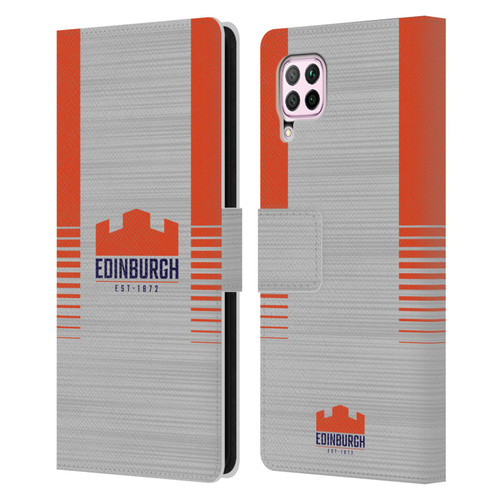 Edinburgh Rugby 2023/24 Crest Kit Away Leather Book Wallet Case Cover For Huawei Nova 6 SE / P40 Lite