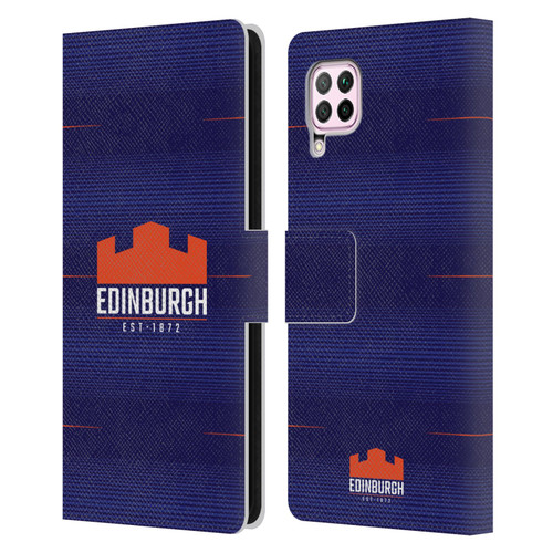 Edinburgh Rugby 2023/24 Crest Kit Home Leather Book Wallet Case Cover For Huawei Nova 6 SE / P40 Lite