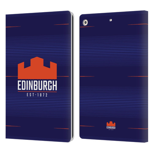 Edinburgh Rugby 2023/24 Crest Kit Home Leather Book Wallet Case Cover For Apple iPad 10.2 2019/2020/2021