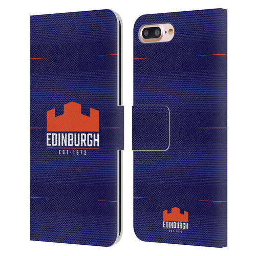 Edinburgh Rugby 2023/24 Crest Kit Home Leather Book Wallet Case Cover For Apple iPhone 7 Plus / iPhone 8 Plus