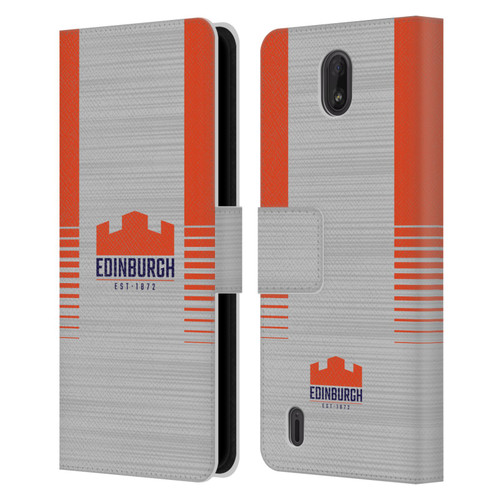 Edinburgh Rugby 2023/24 Crest Kit Away Leather Book Wallet Case Cover For Nokia C01 Plus/C1 2nd Edition