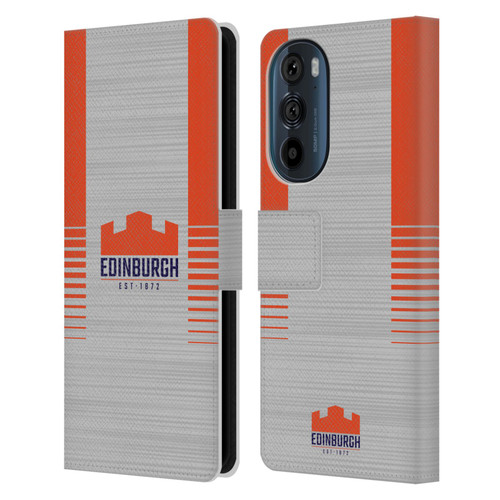 Edinburgh Rugby 2023/24 Crest Kit Away Leather Book Wallet Case Cover For Motorola Edge 30