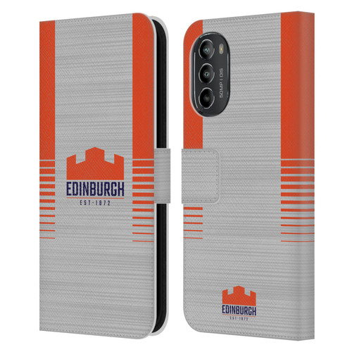 Edinburgh Rugby 2023/24 Crest Kit Away Leather Book Wallet Case Cover For Motorola Moto G82 5G