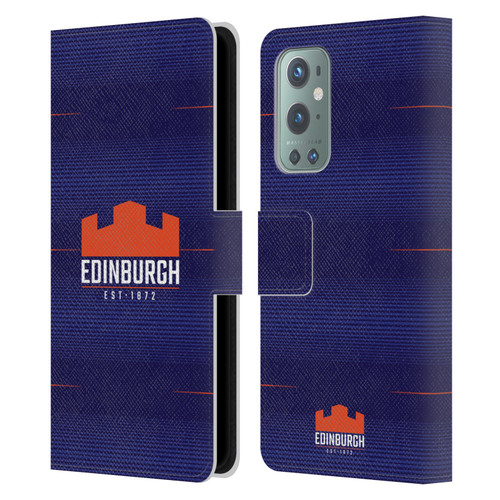 Edinburgh Rugby 2023/24 Crest Kit Home Leather Book Wallet Case Cover For OnePlus 9