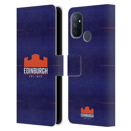 Edinburgh Rugby 2023/24 Crest Kit Home Leather Book Wallet Case Cover For OnePlus Nord N100