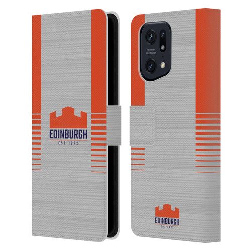 Edinburgh Rugby 2023/24 Crest Kit Away Leather Book Wallet Case Cover For OPPO Find X5 Pro