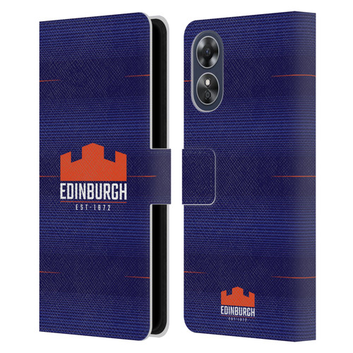 Edinburgh Rugby 2023/24 Crest Kit Home Leather Book Wallet Case Cover For OPPO A17