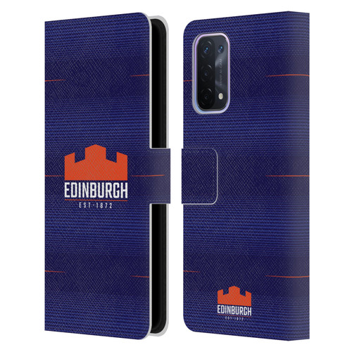 Edinburgh Rugby 2023/24 Crest Kit Home Leather Book Wallet Case Cover For OPPO A54 5G