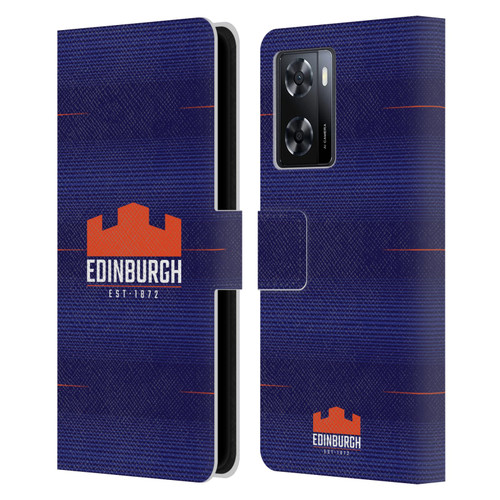 Edinburgh Rugby 2023/24 Crest Kit Home Leather Book Wallet Case Cover For OPPO A57s