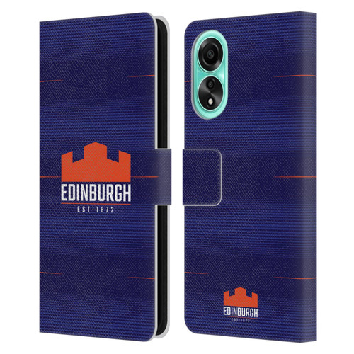 Edinburgh Rugby 2023/24 Crest Kit Home Leather Book Wallet Case Cover For OPPO A78 4G