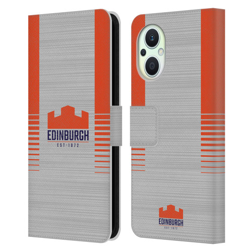 Edinburgh Rugby 2023/24 Crest Kit Away Leather Book Wallet Case Cover For OPPO Reno8 Lite