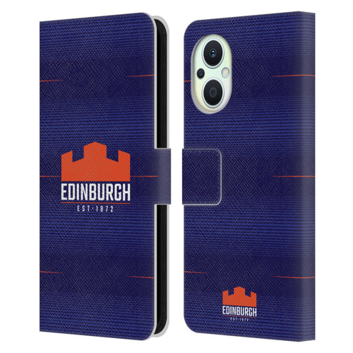 Edinburgh Rugby 2023/24 Crest Kit Home Leather Book Wallet Case Cover For OPPO Reno8 Lite