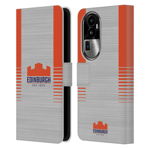 Edinburgh Rugby 2023/24 Crest Kit Away Leather Book Wallet Case Cover For OPPO Reno10 Pro+