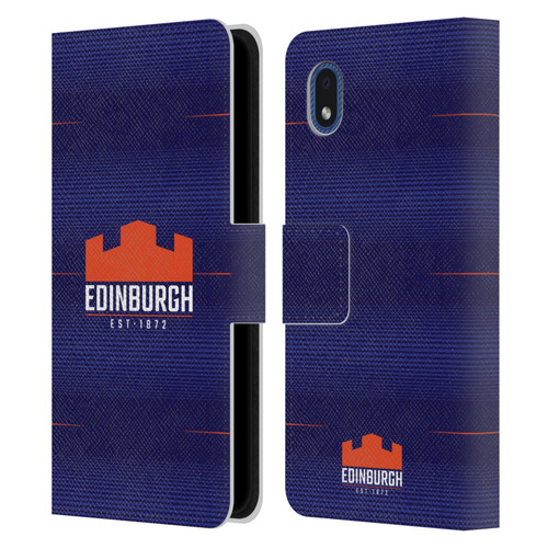 Edinburgh Rugby 2023/24 Crest Kit Home Leather Book Wallet Case Cover For Samsung Galaxy A01 Core (2020)