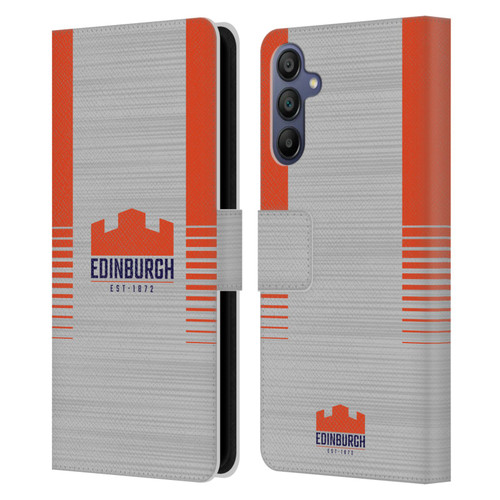 Edinburgh Rugby 2023/24 Crest Kit Away Leather Book Wallet Case Cover For Samsung Galaxy A15