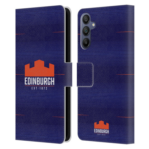 Edinburgh Rugby 2023/24 Crest Kit Home Leather Book Wallet Case Cover For Samsung Galaxy A15