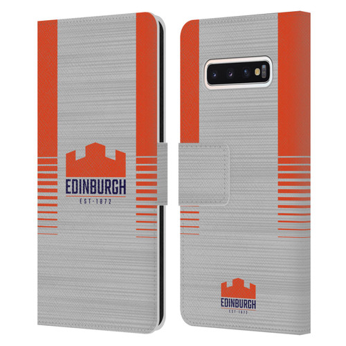 Edinburgh Rugby 2023/24 Crest Kit Away Leather Book Wallet Case Cover For Samsung Galaxy S10