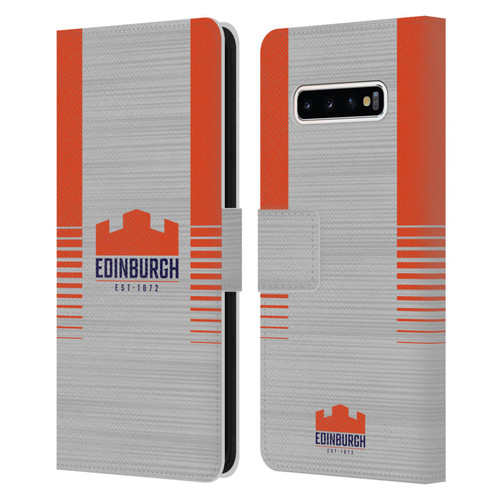 Edinburgh Rugby 2023/24 Crest Kit Away Leather Book Wallet Case Cover For Samsung Galaxy S10+ / S10 Plus