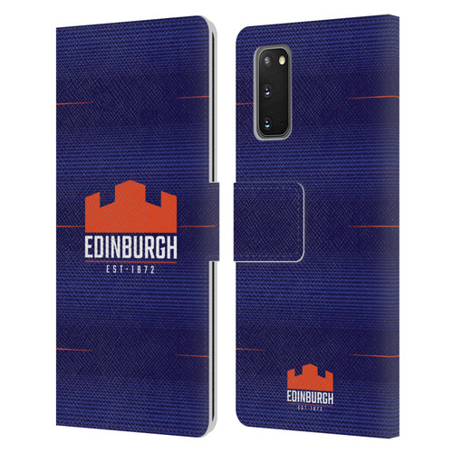 Edinburgh Rugby 2023/24 Crest Kit Home Leather Book Wallet Case Cover For Samsung Galaxy S20 / S20 5G