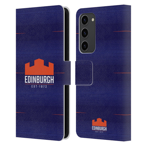 Edinburgh Rugby 2023/24 Crest Kit Home Leather Book Wallet Case Cover For Samsung Galaxy S23+ 5G