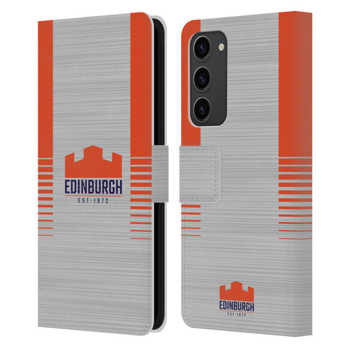 Edinburgh Rugby 2023/24 Crest Kit Away Leather Book Wallet Case Cover For Samsung Galaxy S23+ 5G
