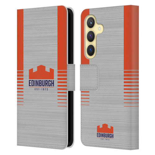 Edinburgh Rugby 2023/24 Crest Kit Away Leather Book Wallet Case Cover For Samsung Galaxy S24 5G