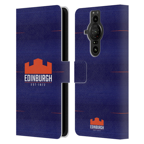 Edinburgh Rugby 2023/24 Crest Kit Home Leather Book Wallet Case Cover For Sony Xperia Pro-I