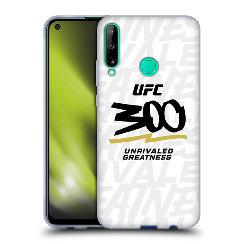UFC 300 Logo Unrivaled Greatness White Soft Gel Case for Huawei P40 lite E