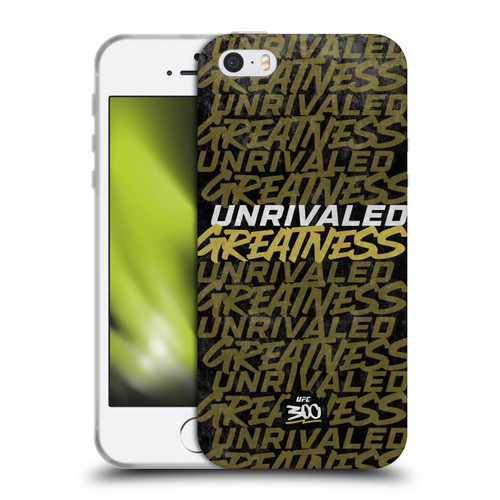 UFC 300 Logo Unrivaled Greatness Black Soft Gel Case for Apple iPhone 5 / 5s / iPhone SE 2016